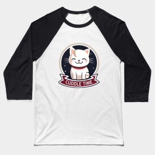 Cuddle Time Cute Cat Lovers Baseball T-Shirt